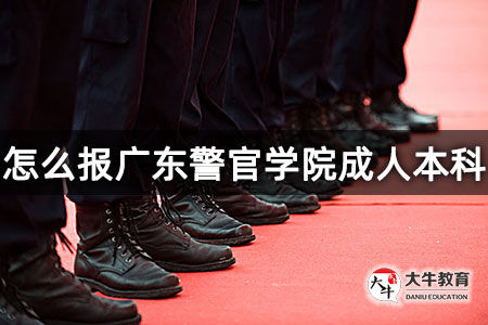 怎么报广东警官学院成人本科