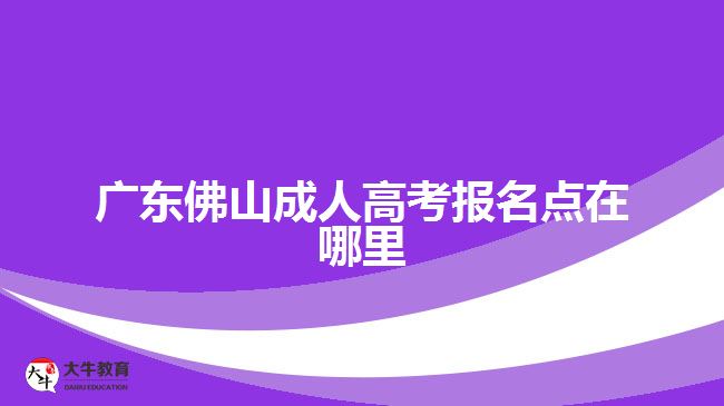 广东佛山成人高考报名点在哪里