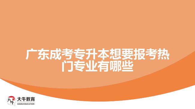 广东成考专升本想要报考热门专业有哪些