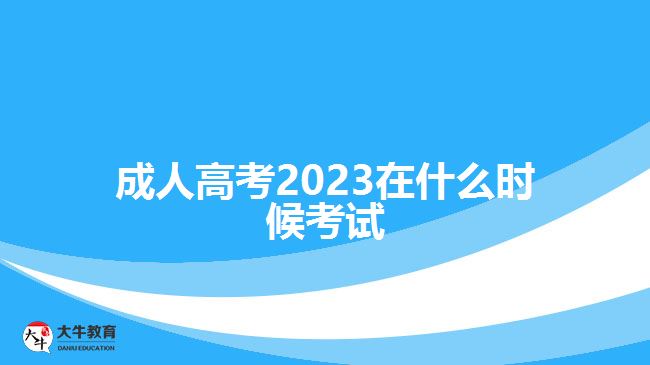 成人高考2023在什么时候考试