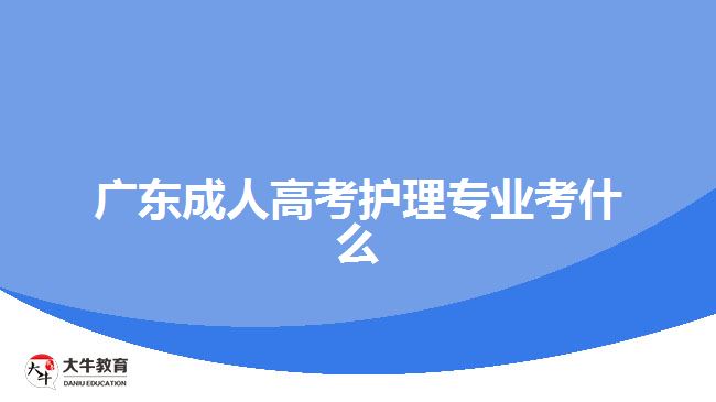 广东成人高考护理专业考什么