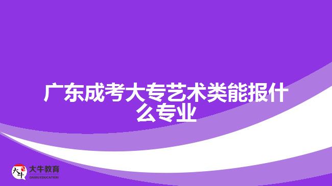 广东成考大专艺术类能报什么专业