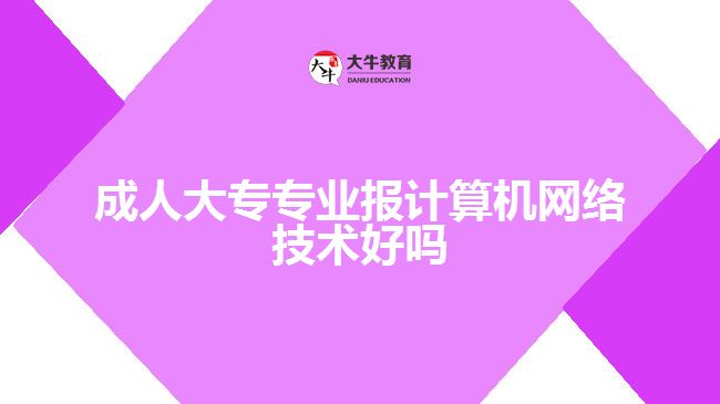 成人大专专业报计算机网络技术好吗