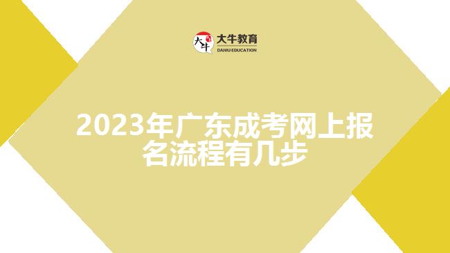 2023年广东成考网上报名流程有几步